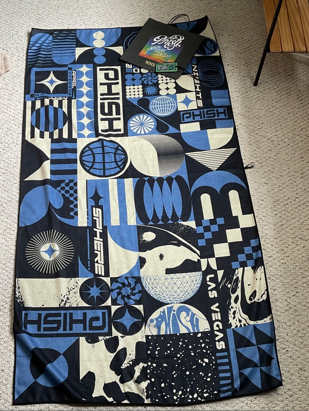 Phish 2026 100x package gift Las Vegas quick dry Beach Towel & luggage tag & bag